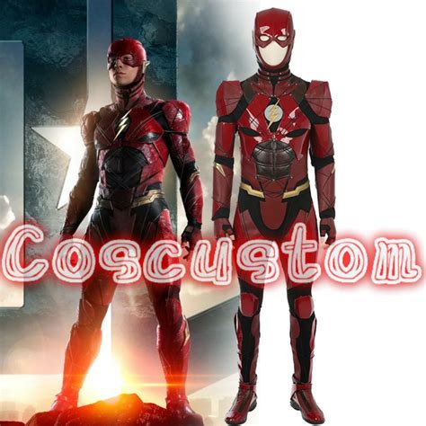 Coscustom High Quality Justice League Flash Costume Superhero Flash