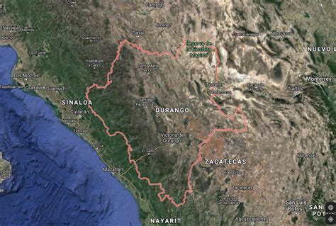 Mapa De Durango Con Municipios Estado De Durango México Mapastop