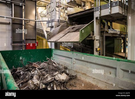 Interior De La Planta De Incineración De Residuos Concepto Industrial