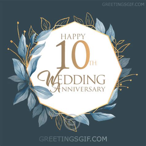 Happy 10th Wedding Anniversary Handmade 10th Wedding Anniversary Card