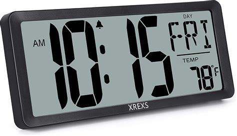 Xrexs Large Digital Wall Clock 1346large Lcd Display Clear Dementia