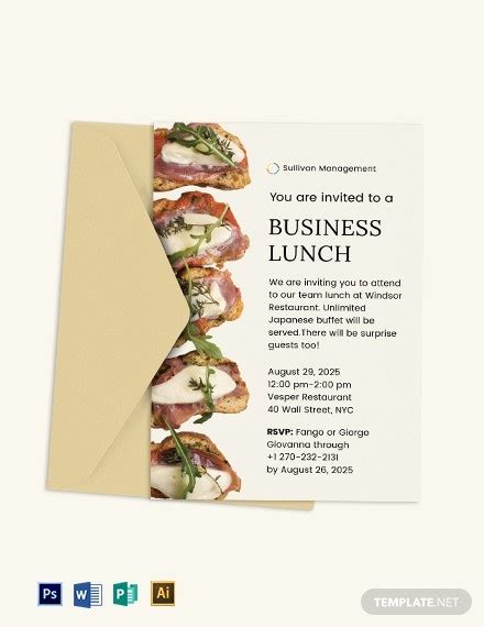 10 Office Lunch Invitation In Illustrator Ms Word Pages