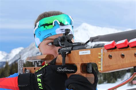 Biathlon is divided into male and female. Biathlon - Canmore Nordic Ski Club