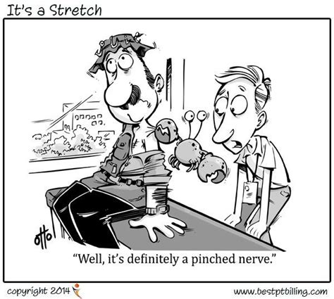 A knowledgeable physical therapist can slowly build up patients' confidence by reassuring them that there is no structural problem and reminding them of the physiologic reason for the pain. physical therapy for him or the crab? Repinned by ...