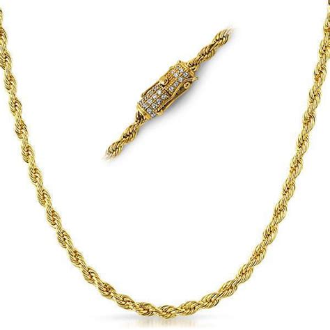 4mm 18k Gold Ip Luxury Edition Rope Chain Jewelryfresh