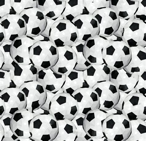 Soccer Theme Football Balls Triangles Texture Sports Background Vinyl