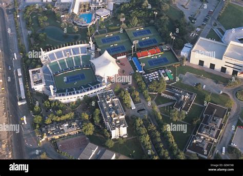 An Aerial View Of The Dubai Tennis Stadium Dubai Uae Stock Photo Alamy