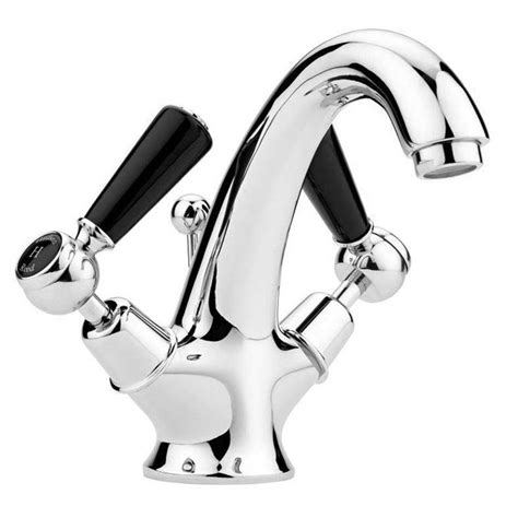 Hudson Reed Topaz Black Lever Mono Basin Mixer With Pop Up Waste Tap