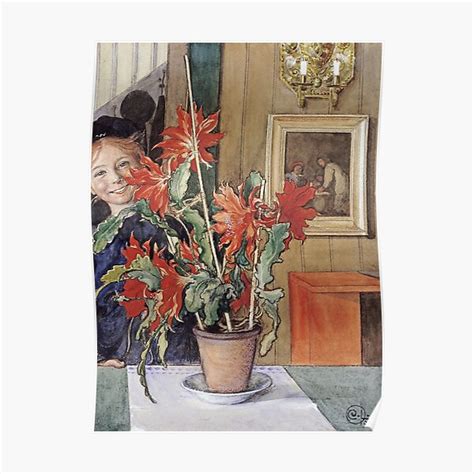 Carl Larsson Brita S Cactus Poster By Artcenter Redbubble