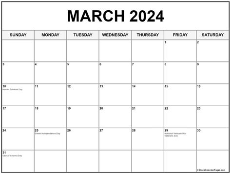 Free March 2024 Printable Calendar - 2024 CALENDAR PRINTABLE
