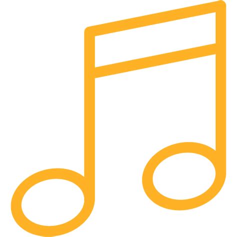 Orange Music Note 2 Icon Free Orange Music Note Icons