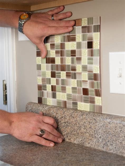 Self Adhesive Backsplash Tiles Save Money On Kitchen Renovation
