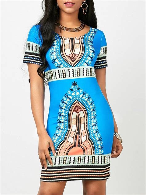 Traditional African Print Dashiki Bodycon Dress Bodycon Dress Dresses Fashion