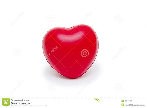 A Red Heart Isolated On White Background Stock Image Image Of