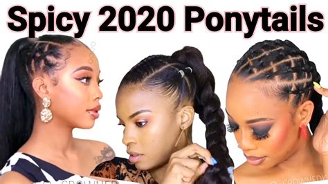 2020 Easy Ponytail Ponytail Hairstyles For Black Hair 2 Youtube