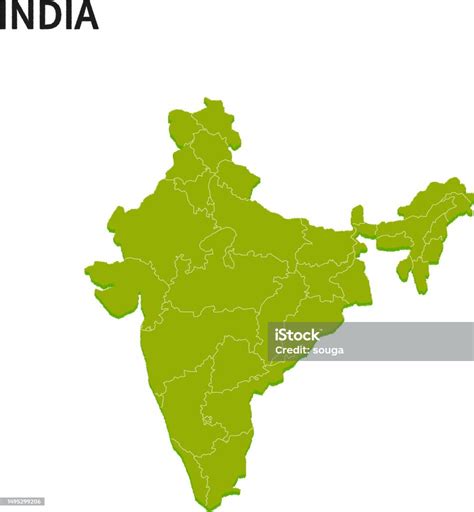 Ilustración De Mapa De Provincias En India Y Más Vectores Libres De