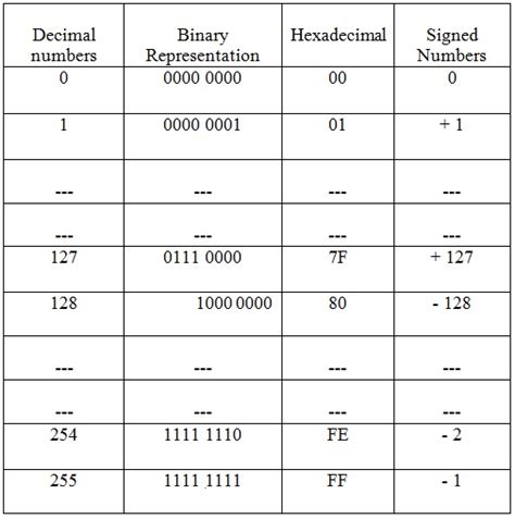 Fitfab 8 Bit Binary To Decimal Table