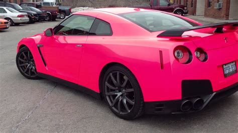 Fluorescent Bubble Gum Pink Nissan Gtr Wrap By Restyle It Youtube