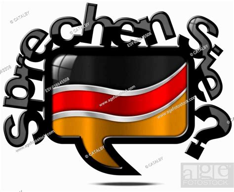 Speech Bubble With German Flag And Text Sprechen Sie Deutsch Do You
