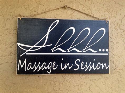 12x8 Shhh Massage In Session Custom Wood Sign Relaxation In Etsy In
