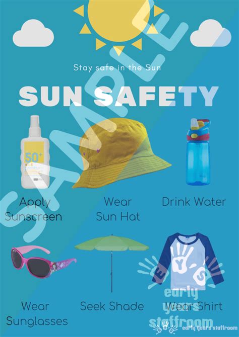 Sun Safety Poster Classroom Display Early Years Eyfs