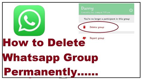 How To Delete Whatsapp Group Completely Youtube
