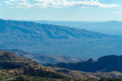 Distant Mountains At High Elevation In Cliffs And Hills Of Arizona Wild