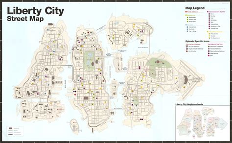 Big Gta 4 Map Grand Theft Auto Iv Street Map Gta 4 Game Ma