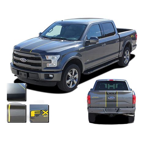 2015 2020 Ford F 150 Decals Borderline Stripes Center Rally Stripe W