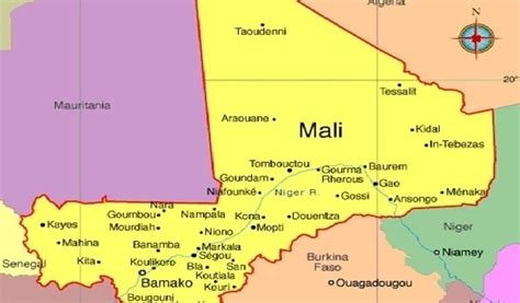 Carte Du Mali En Afrique
