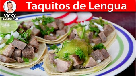 Tacos De Lengua Vicky Receta Facil Youtube
