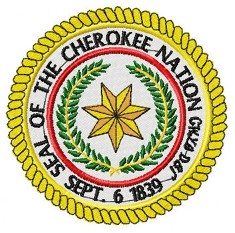 Cherokee Nation Seal Embroidery Machine Design Instant Etsy