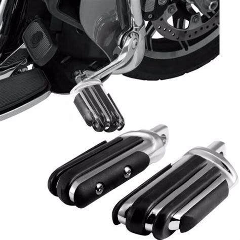 Chrome Highway Motorcycle Foot Pegs Pedal Pads Footrests For Harley