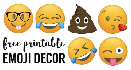Some are very easy but others are pretty tricky! Emoji Cupcake Toppers Free Printable - Paper Trail Design