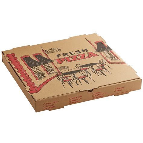 Choice 18 X 18 X 2 Kraft Corrugated Pizza Box 50 Case