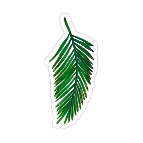 Leaf One Sticker By Kopfabhase In 2021 Floral Stickers Aesthetic