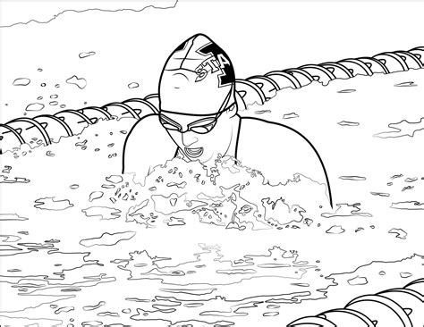 Basic Swimmer coloring page - Download, Print or Color Online for Free