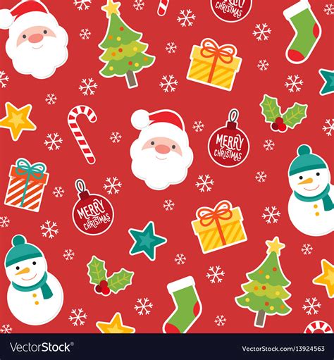 Merry Christmas Pattern Royalty Free Vector Image