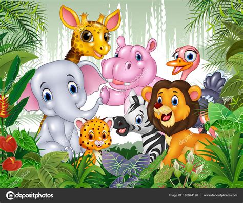 Imagenes Selva Con Animales Dibujos Animados De Animales Salvajes En Images