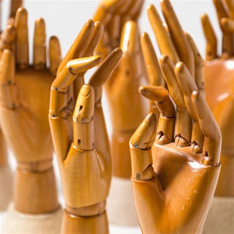 Collection Of English Wooden Articulated Mannequin Display Hands