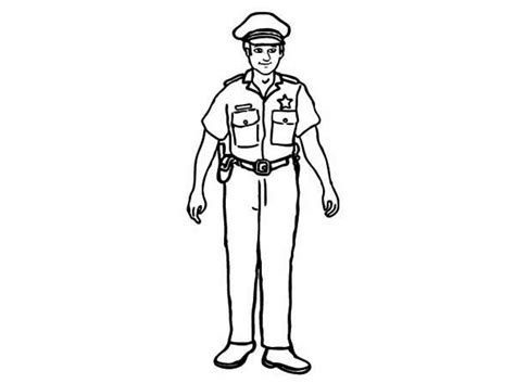 Free Police Officer Outline Download Free Police Officer Outline Png