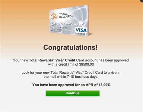I had a card with them for 5 years that had a $15,000 available credit. Total Rewards Visa pre-approval popup - myFICO® Forums - 2916138