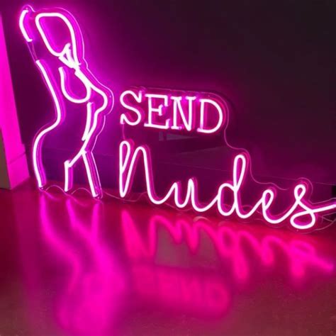 Send Nudes Neon Sign Decorative Wall Art For Home Beauty Salon