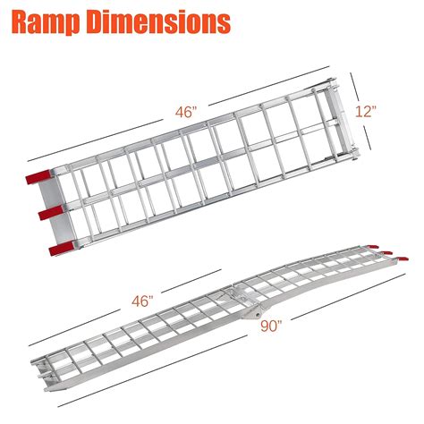 Loading Ramps Gardhom Aluminum Lightweight Portable Ramps For Atv