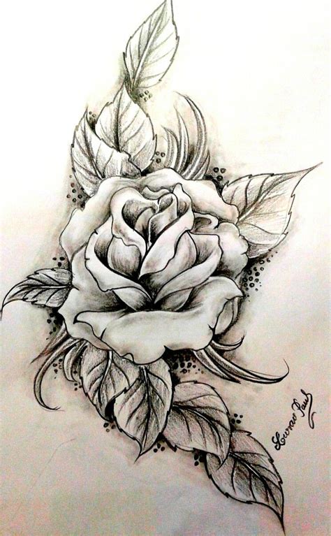 Rose Drawing Tattoo Roses Drawing Tattoo Design Drawings Flower