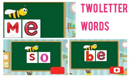 Two Letter Words Phonetics Two Digit Words For Kids Words For