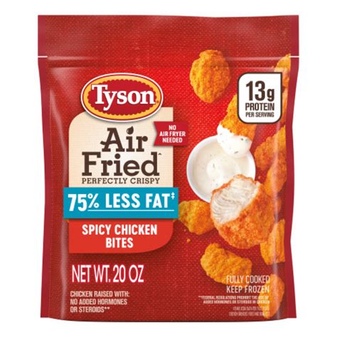 Tyson Air Fried Frozen Fully Cooked Crispy Spicy Chicken Bites 20 Oz