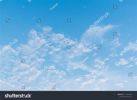 Clear Blue Sky Backgroundclouds Background Stock Photo 1124961587