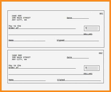 12 13 Blank Cheque Template Editable