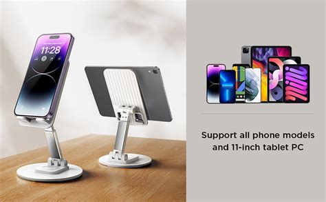 Lisen Rotatable Cell Phone Stand Holder For Desk Foldable